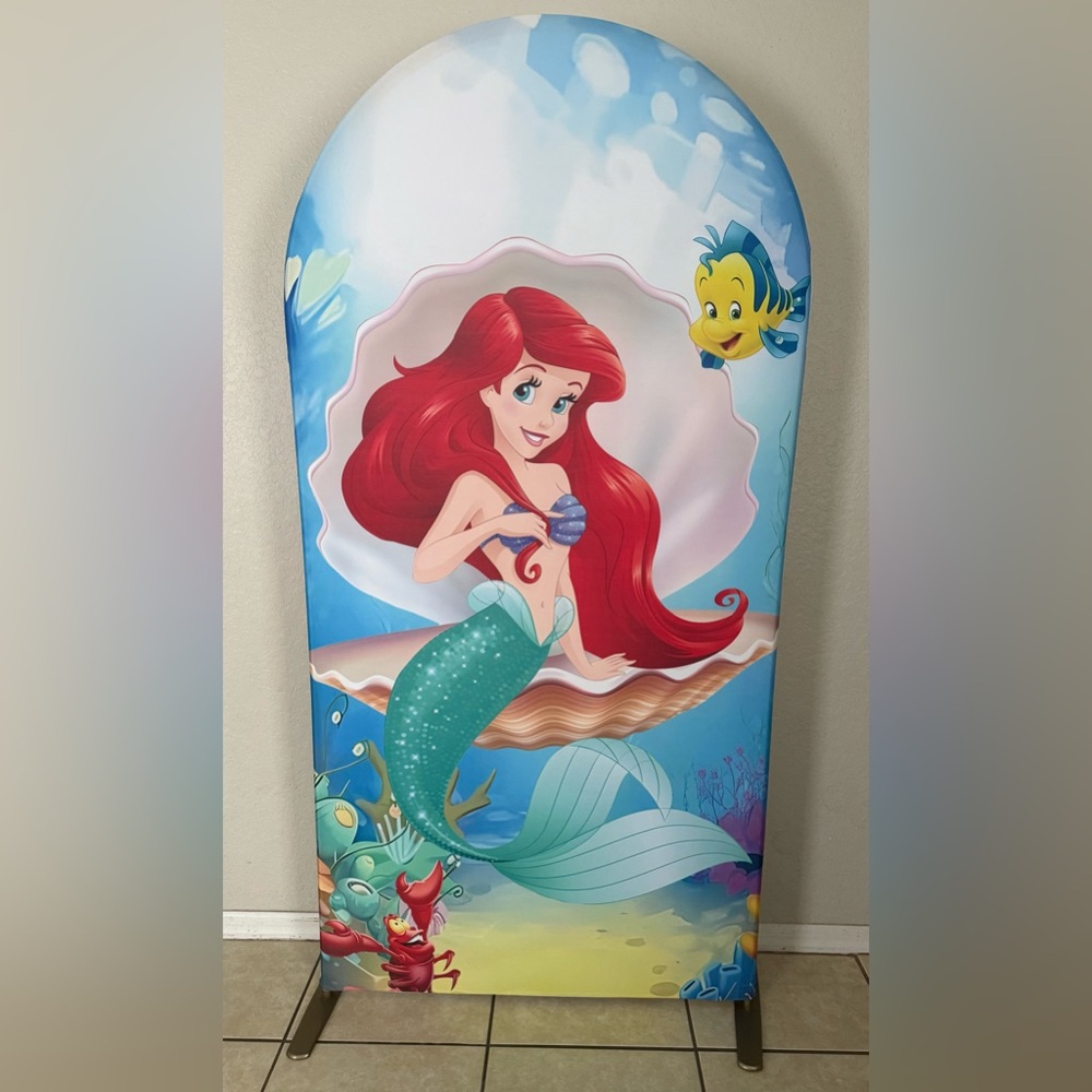 Ariel Little Mermaid Arch Backdrop Cover